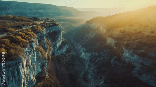 Deep canyon drone ariel view,natural background and wallpaper