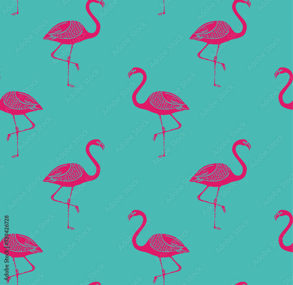 Fototapeta premium seamless pattern of flamingos