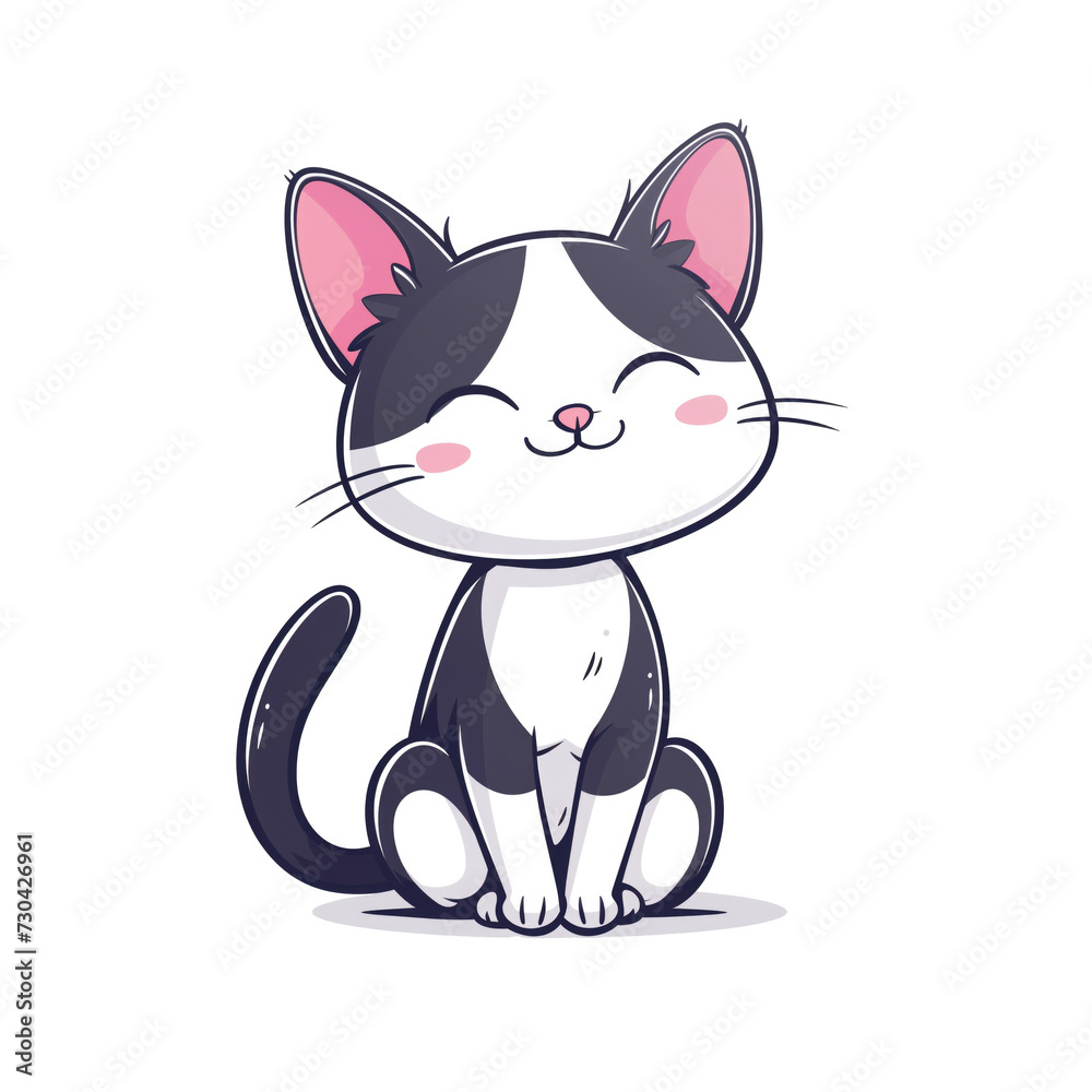 cute cat illustration isolated