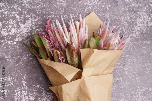 Bouquet with beautiful pink...