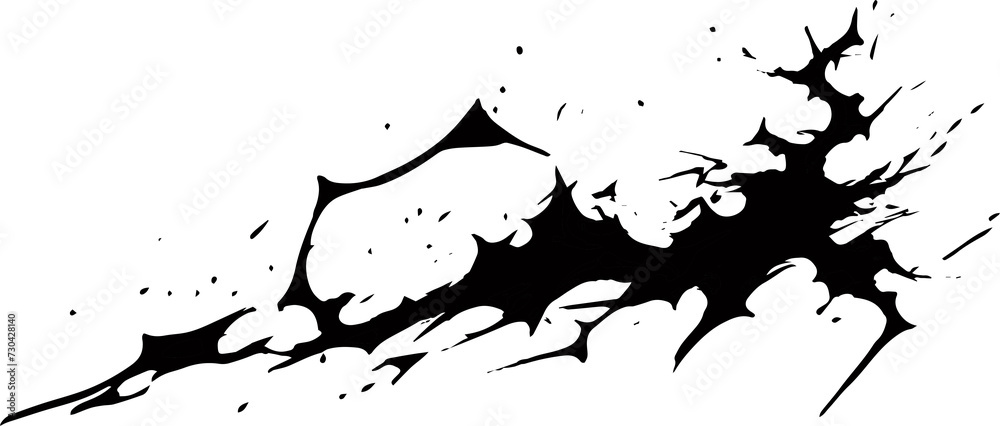 Naklejka premium a drawing line art comic manga effect lightning power thunder, isolate with white background generate AI