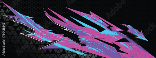 Racing background in abstract design for wrapping cars and motorcycles, rally, motocross and livery.