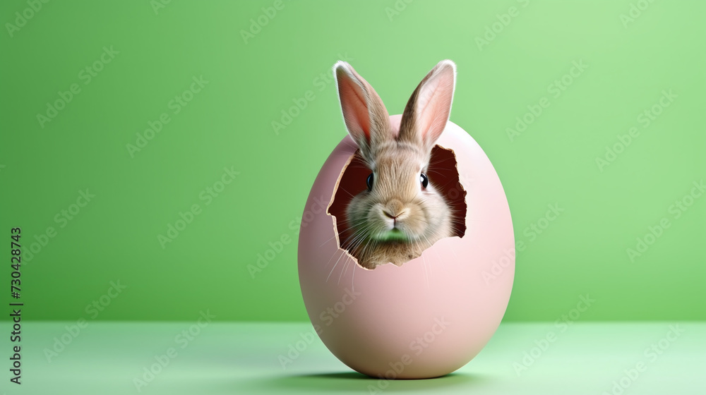 Obraz premium easter bunny sit in a egg