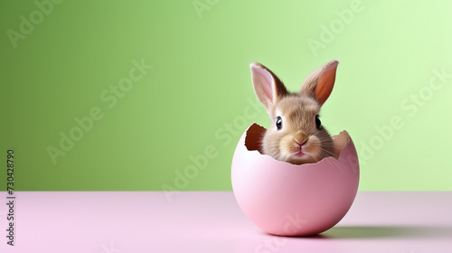 easter bunny sit in a egg © bmf-foto.de