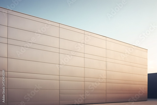 Commercial Building Fascia Logo And Signage Mockup The Exterior Wall Of A Contemporary Commercial Style Building With Aluminium Metal Composite Panels And Glass Windows For Logo And Sign Board Mockup 