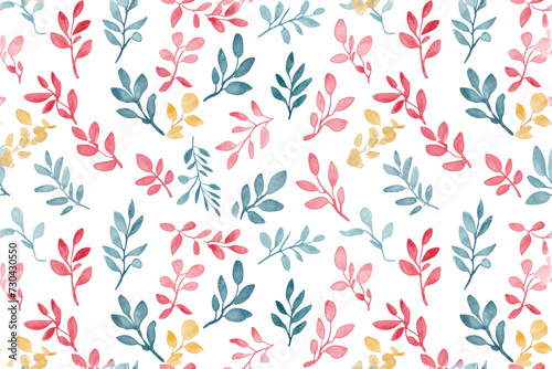 Seamless Pastel Nature Pattern for Holidays