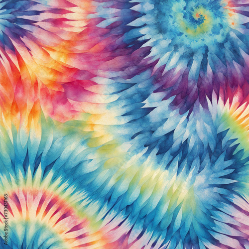 Batik texture background. Abstract colourful tie dye textile texture background. Retro  hippie and boho style