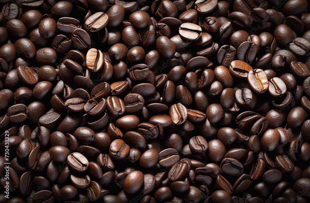 Fototapeta premium Coffee grain background top view