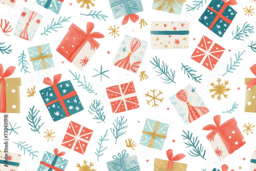 Festive Pastel Christmas Pattern