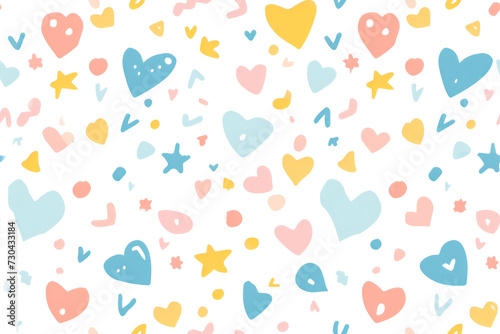 Pastel Mother's Day Seamless Pattern
