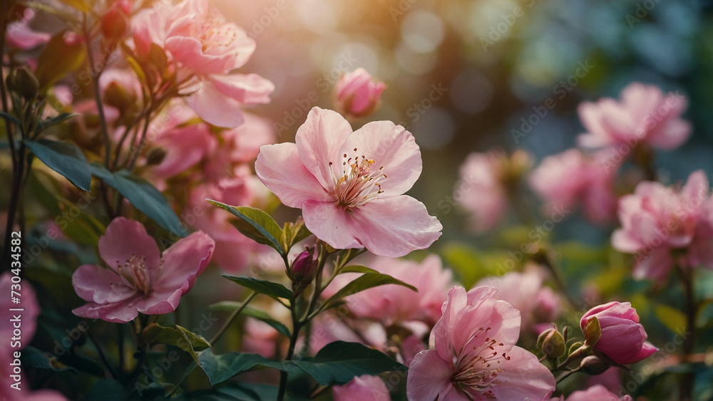 Pink flowers in a field Pink flowers in a field