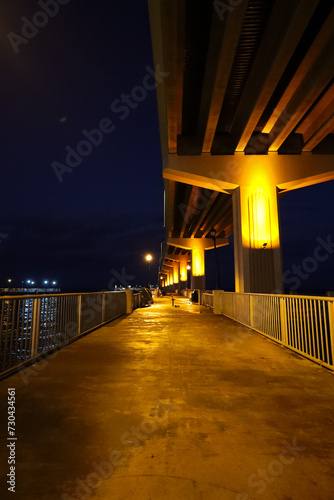 bridge at night in Titusville, Florida taken February 4, 2024. photo