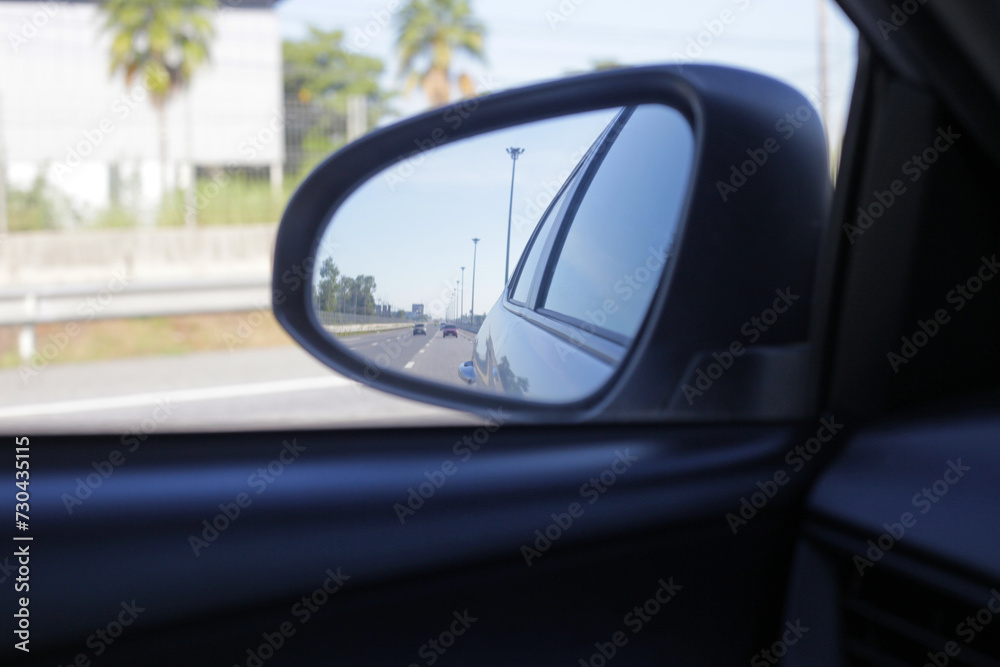 Rear view mirror of car
