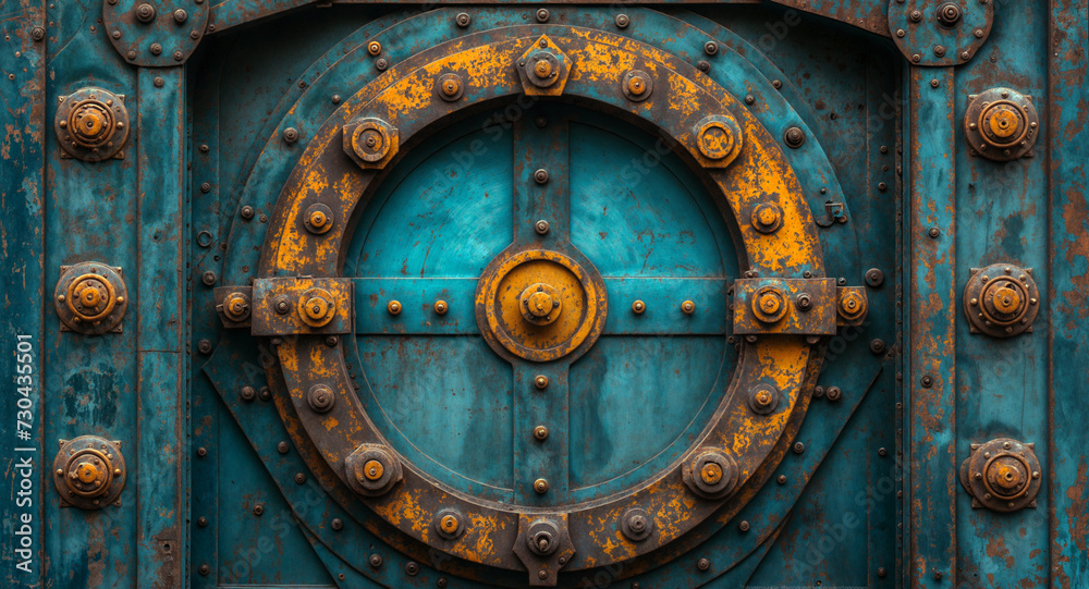 Vintage Steampunk Metal Door