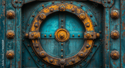 Vintage Steampunk Metal Door