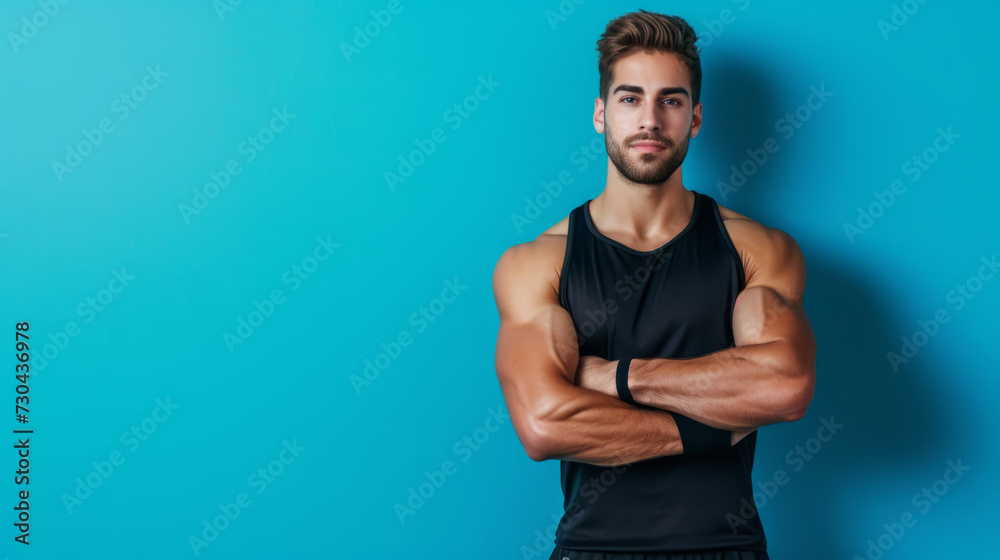 Fitness and Wellness: Portrait of a Young Man