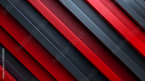 Abstract modern background featuring diagonal red and black lines or stripes with a 3D effect and a metallic sheen.