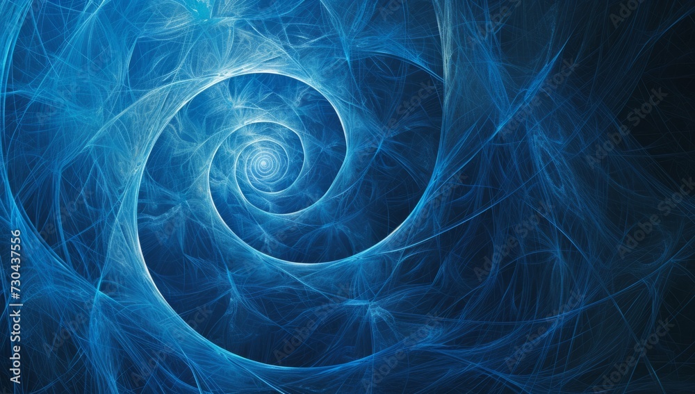 Fototapeta premium abstract blue lines in a space background Generative AI