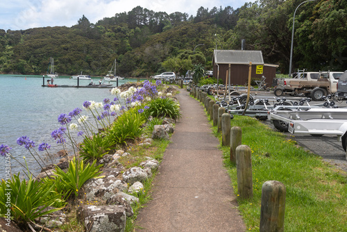 Coastline harbour of the town of Whangaroa, Northland, New Zealand. photo