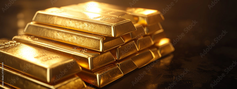 gold bars on a black background gold bars on a black background