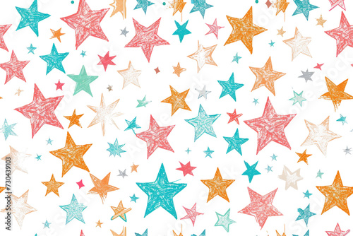 Pastel Star Seamless Pattern Design