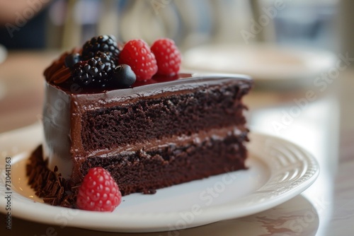Chocolate Cake With Berries on Top