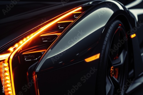 Close-up of Car With Lights On © FryArt Studio