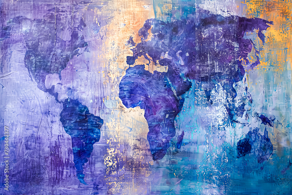 Abstract representation of the African continent Abstract representation of the African continent