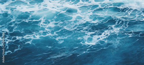 Ocean Waves Texture with White Sea Foam © spyrakot