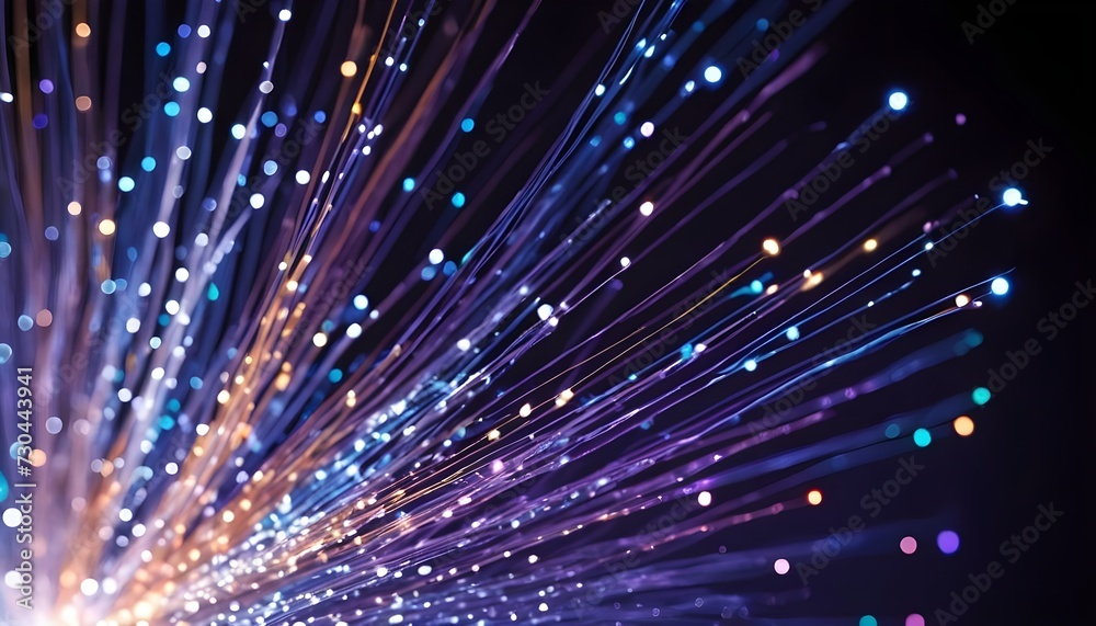 Naklejka premium Defocused image of fiber optics lights abstract background