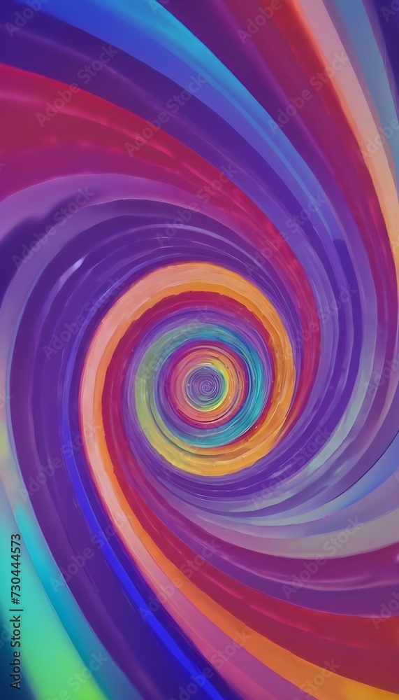 Prismatic spiral colorful and vibrant, holographic abstract background