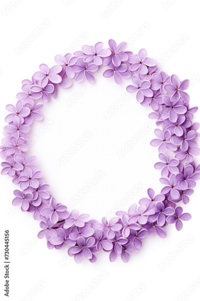Lilac round circle isolated on white background