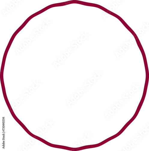 Round frame illustration. Abstract circle frame hand drawing design element