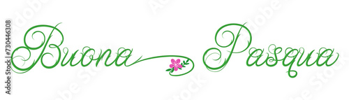 Buona Pasqua - Happy Easter written in Italian - green color - 3d - picture, poster, placard, banner, postcard, card., cricut, sublimazione, banner
