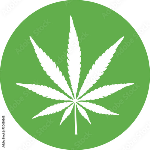 Cannabis marijuana hemp logo. Isolated hemp on white background