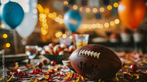 super bowl party with snacks and drinks 