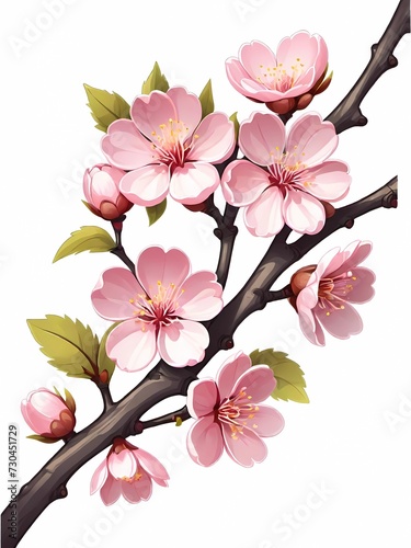 blossom branch  bouquet of flowers  flower stickers