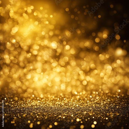 Gold texture background,abstract fantasy gold background with light and bokeh effect.