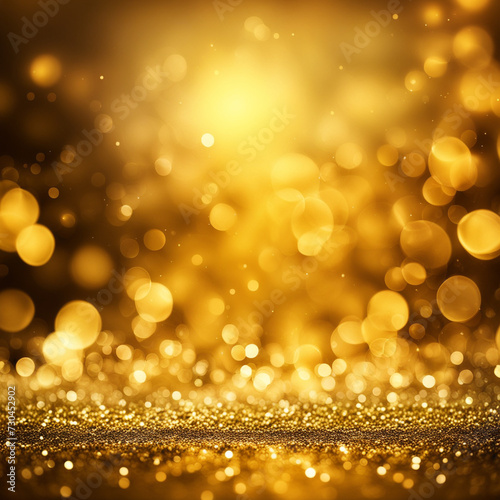 Gold texture background abstract fantasy gold background with light and bokeh effect.