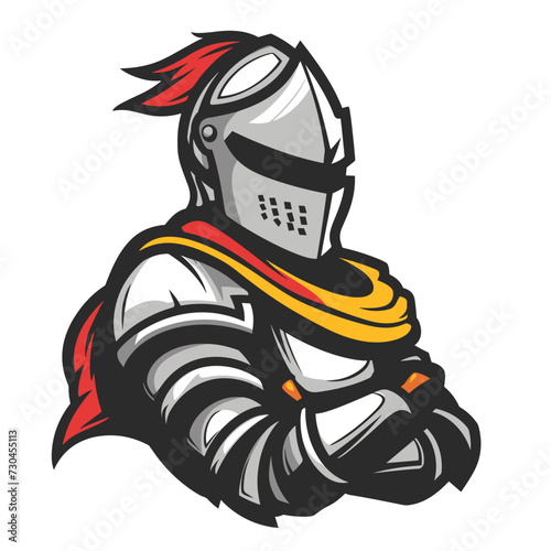 Esport vector logotype knight, logo, icon, sticker, symbol, emblem, warrior, helmet