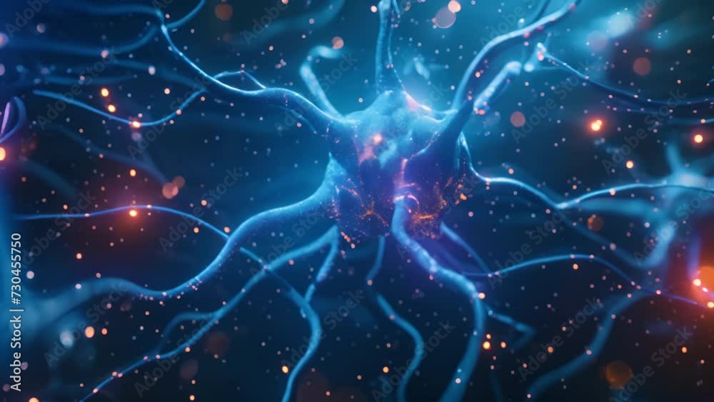 The neuron cell, animated with pulsating energy. The neuron cell, animated with pulsating energy.