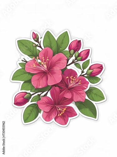 blossom branch, bouquet of flowers, flower stickers
