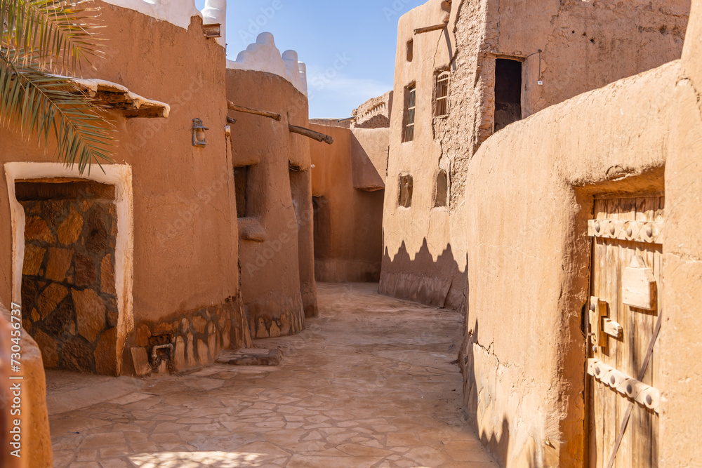 Twisting alleyway in the Ushaiger Heritage Village.