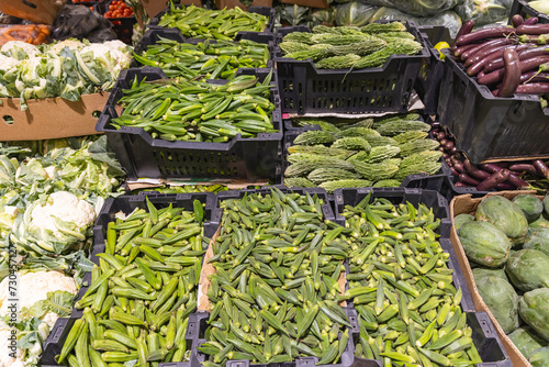 Fresh vegetables at a market in Buraydah. photo