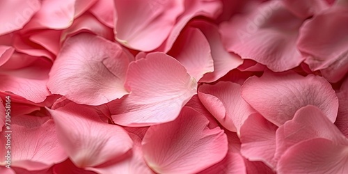 Colorful pink flower petals in pile © Brian