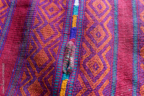 Saddle blanket for sale at the market in Tabuk. photo