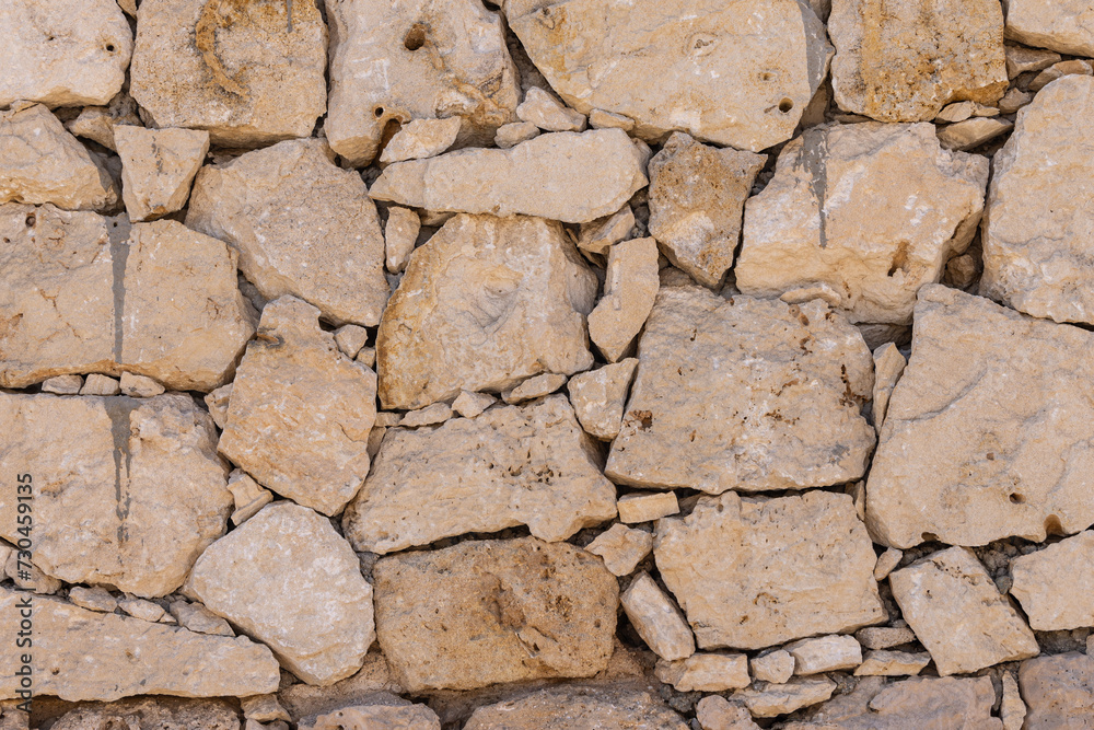 Fototapeta premium Detail of a dry stone masonary wall.