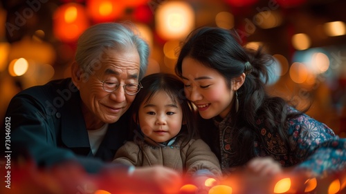 Capture candid moments of multi-generational families immersed in the joy of Lantern Festival festivities.