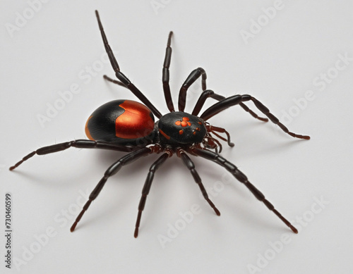 Black widow spider, redback, isolated, transparent background © Random_Mentalist
