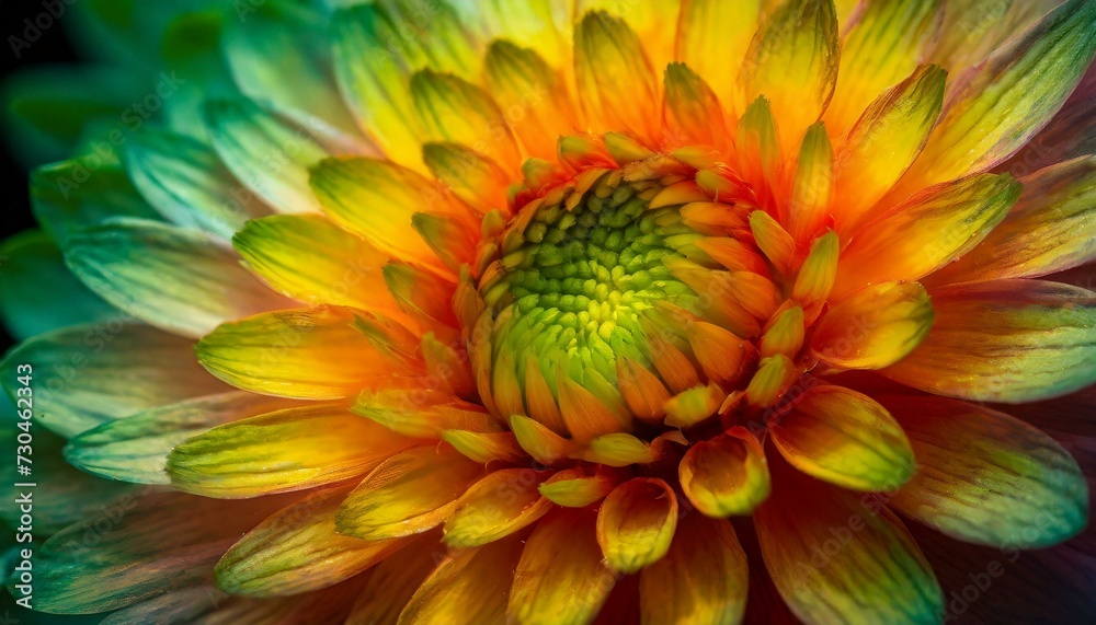 Colorful Abstract Blossoming Flower Close-up Colorful Abstract Blossoming Flower Close-up